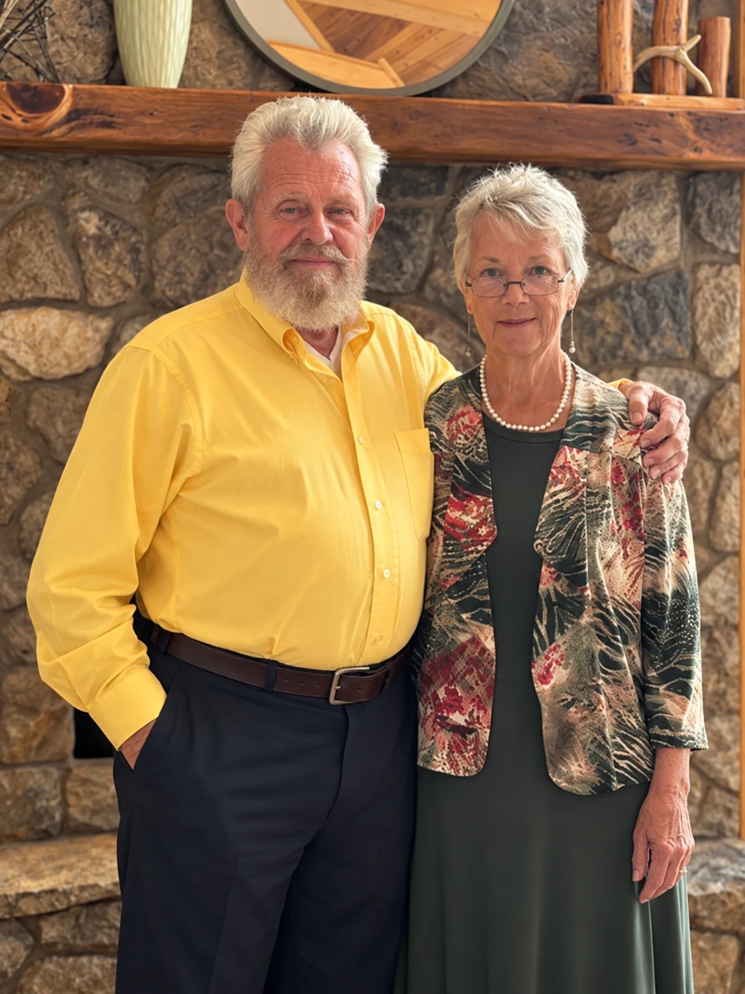 Terry Hurt with his wife, Eunice